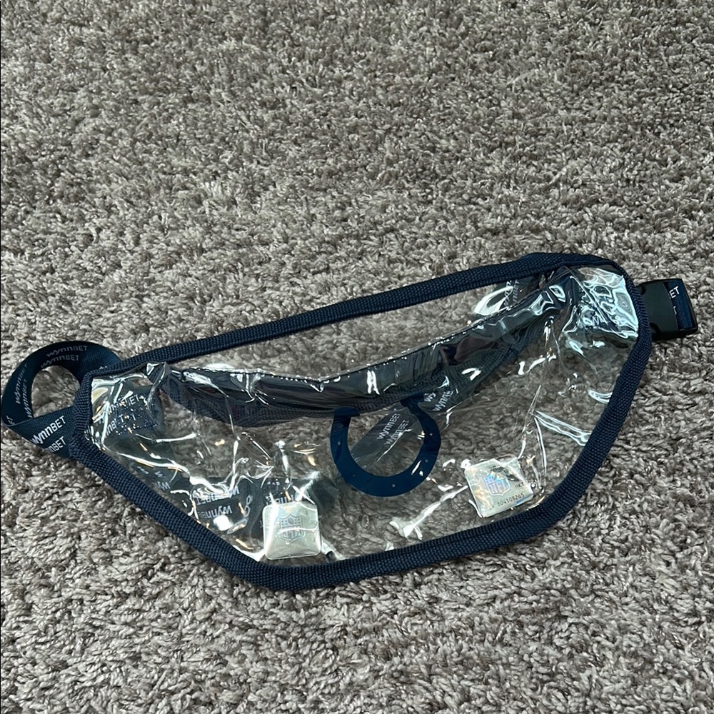 🆕 Indianapolis colts Fannie pack NFL football‎ stadium bag clear